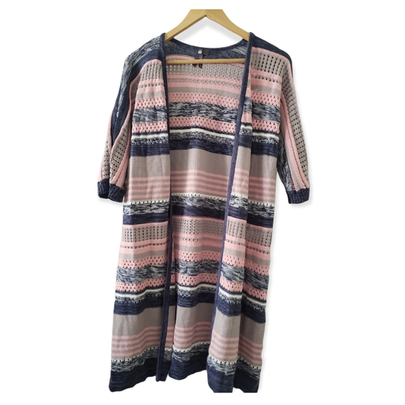 Orb short sleeve knit long cardigan size Large - Picture 1 of 4